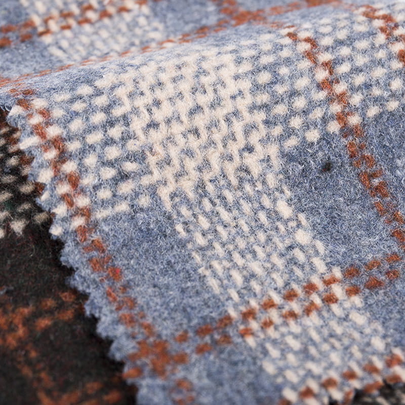 Gestippelde lijnen geruite mode-stijl wollen tweed stof voor de winter 3497