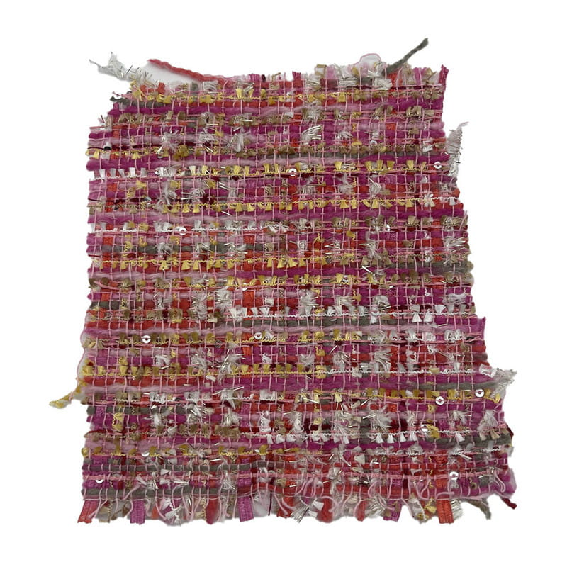 Mode rood roze pailletten metallic tweed stoffen voor dames 21003