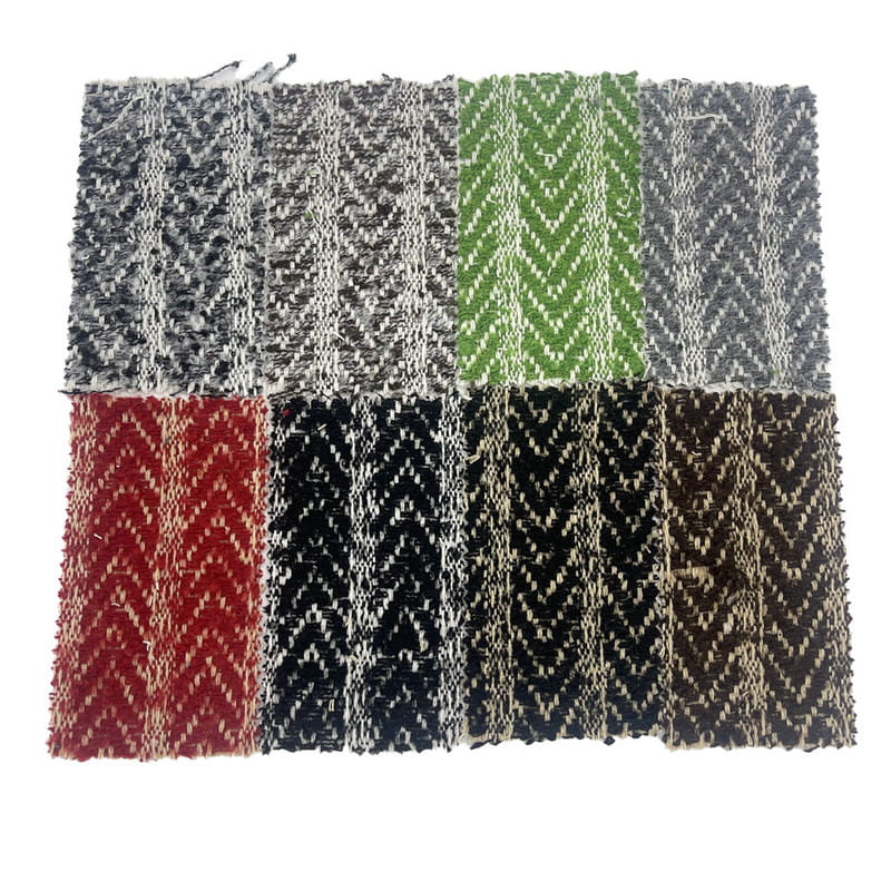 Brush Teddy visgraat gestreepte wollen jacquard tweed stoffen 3467