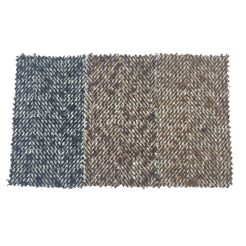 Geborstelde visgraat dikke bruine wollen tweedstoffen voor bekleding 3787